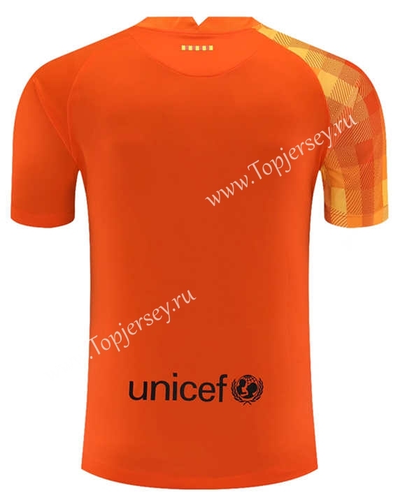 2021-2022 Barcelona Goalkeeper Orange Thailand Soccer Jersey-418
