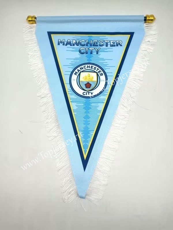Manchester City Blue Triangle Team Flag