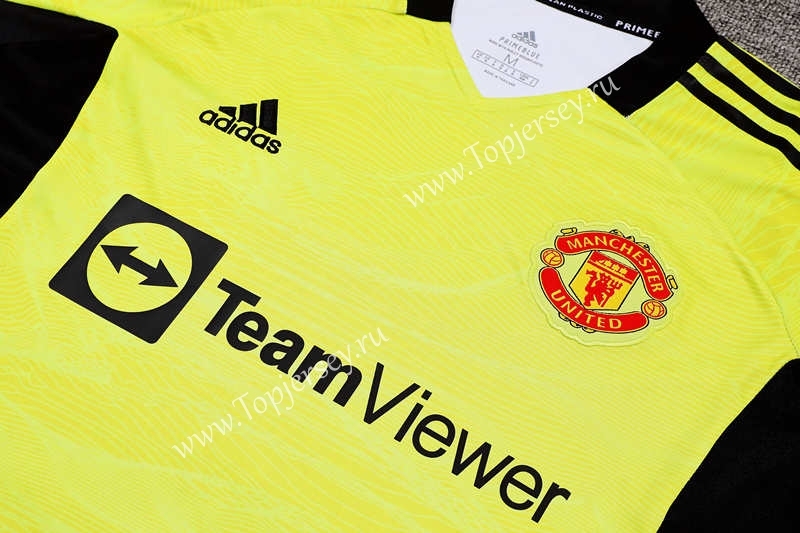 2021-2022 Manchester United Goalkeeper Yellow Thailand Soccer Jersey AAA