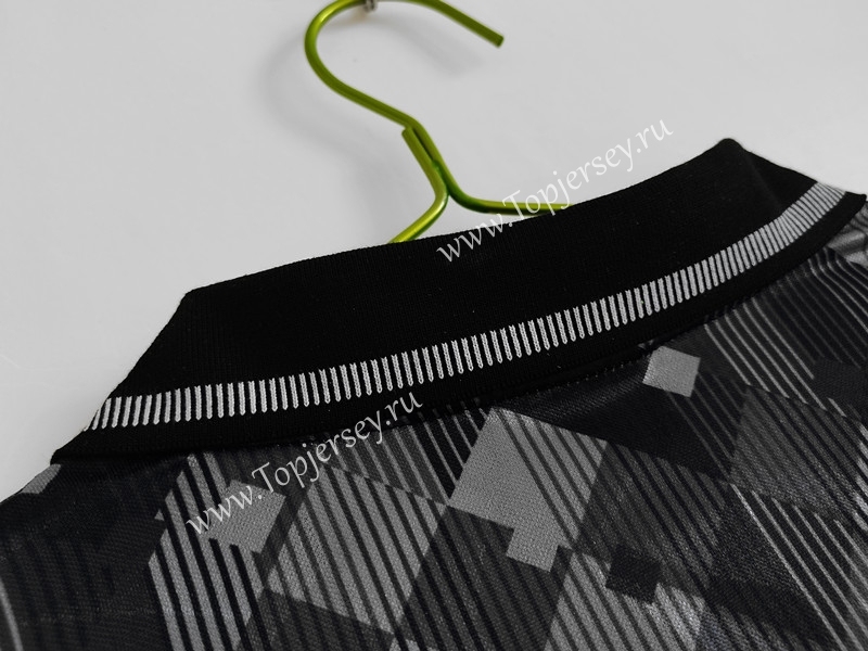 ( With UMBRO ) Retro Version 1990 England Black&Gray Thailand Soccer Jersey AAA-C1046