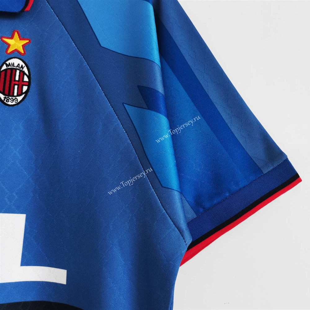 Retro Version 95-96 AC Milan Away Blue Thailand Soccer Jersey AAA-C1046