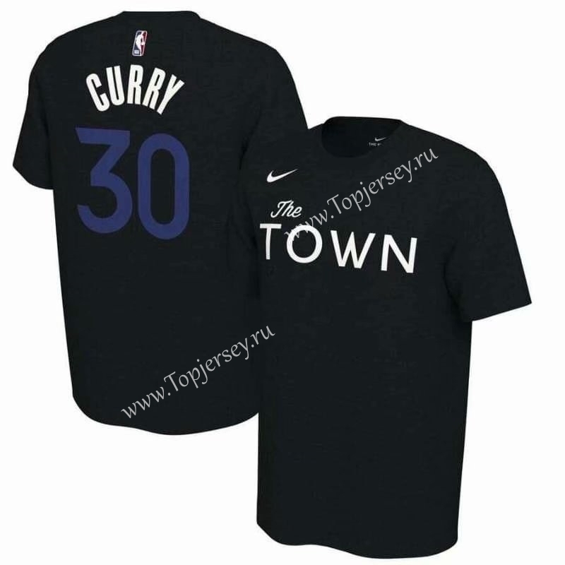 Golden State Warriors Black NBA Cotton T-shirt