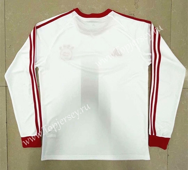 Retro Version Bayern München White LS Thailand Soccer Jersey AAA-818