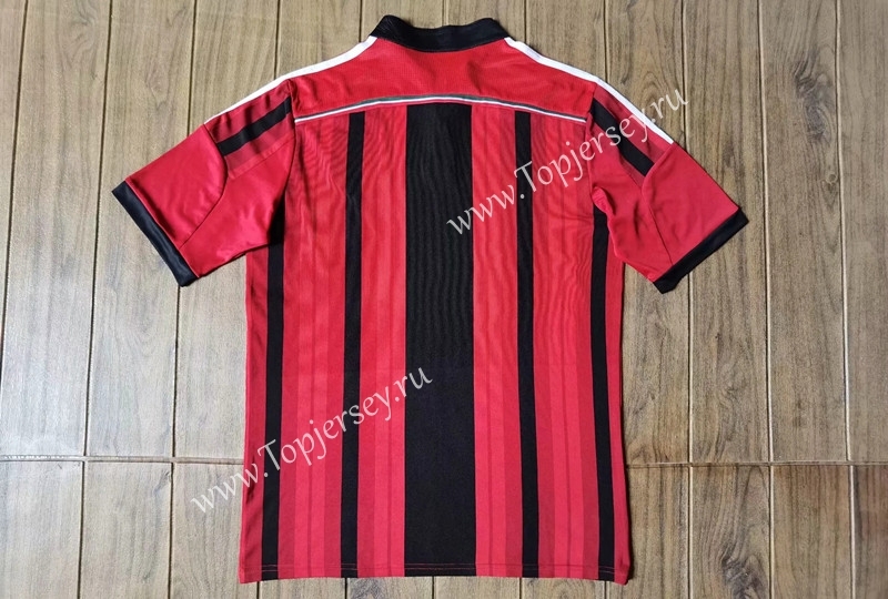 Retro Version 14-15 AC Milan Home Red&Black Thailand Soccer Jersey AAA