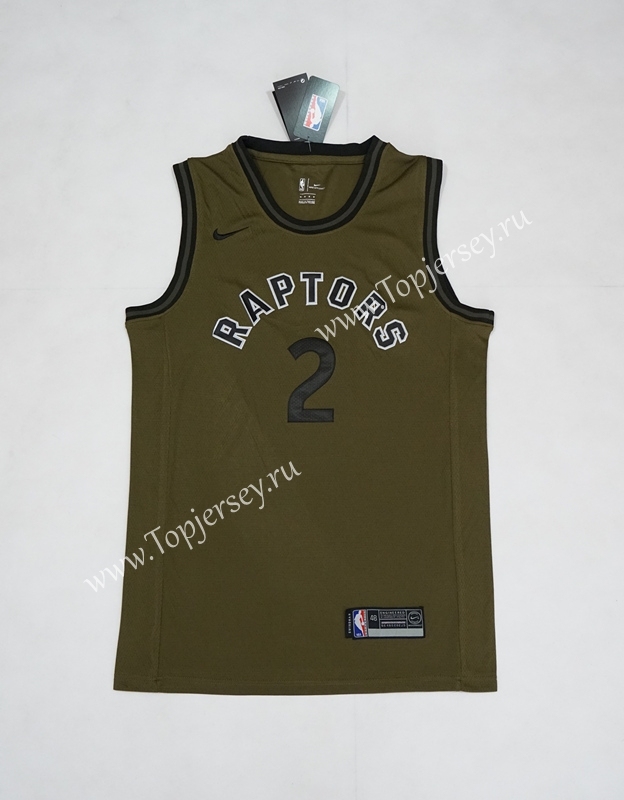 Toronto Raptors Army Green #2 NBA Jersey