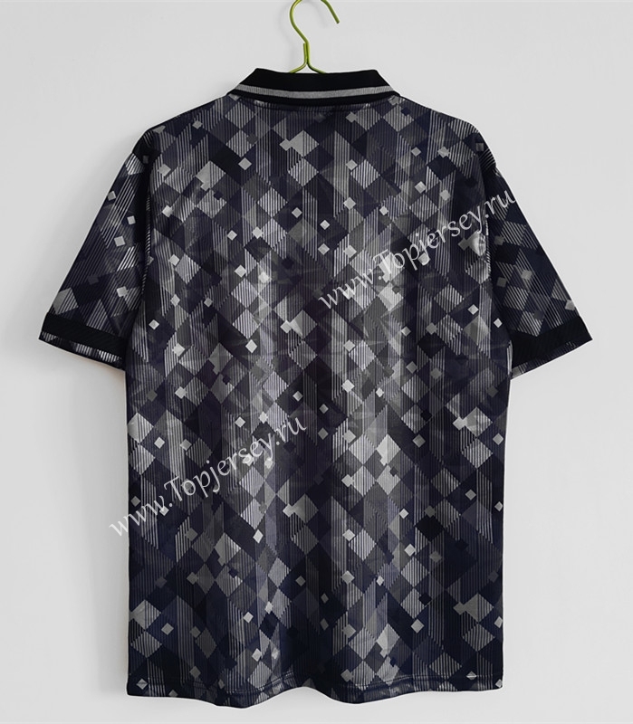 ( Without UMBRO ) Retro Version 1990 England Black&Gray Thailand Soccer Jersey AAA-C1046