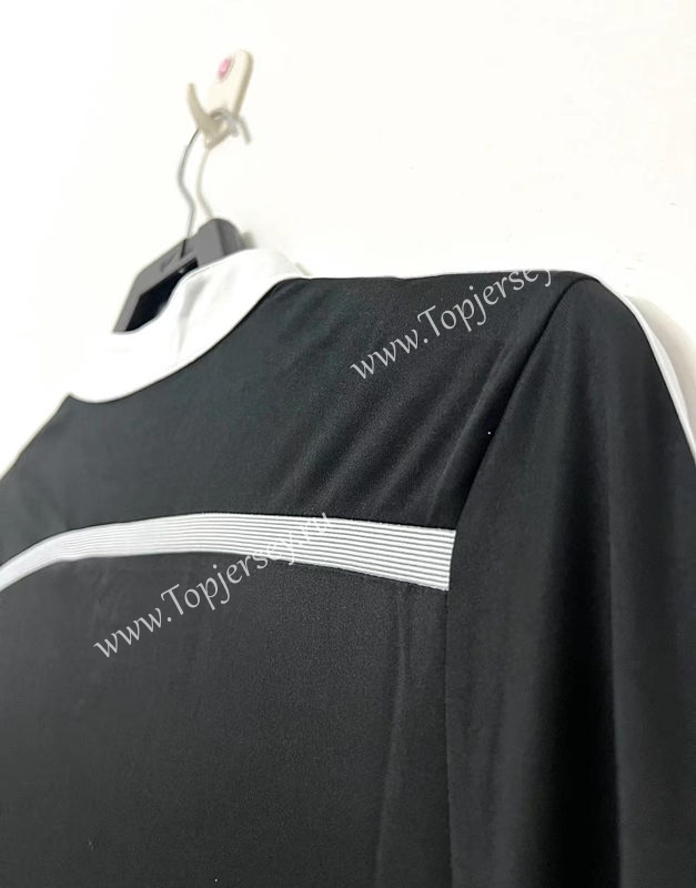 Retro Version 14-15 Real Madrid 2nd Away Black LS Thailand Soccer Jersey AAA-811