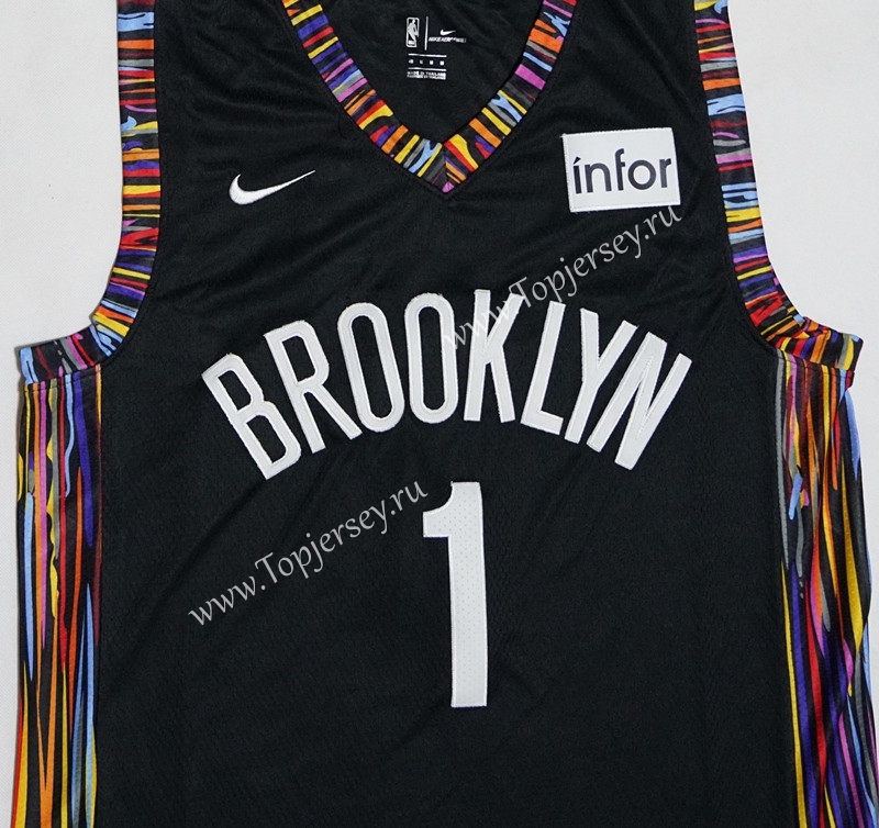 City Edition Brooklyn Nets Black #1 NBA Jersey