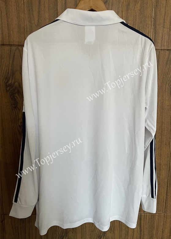 Retro Version 2002 Real Madrid White LS Thailand Soccer Jersey AAA-SL