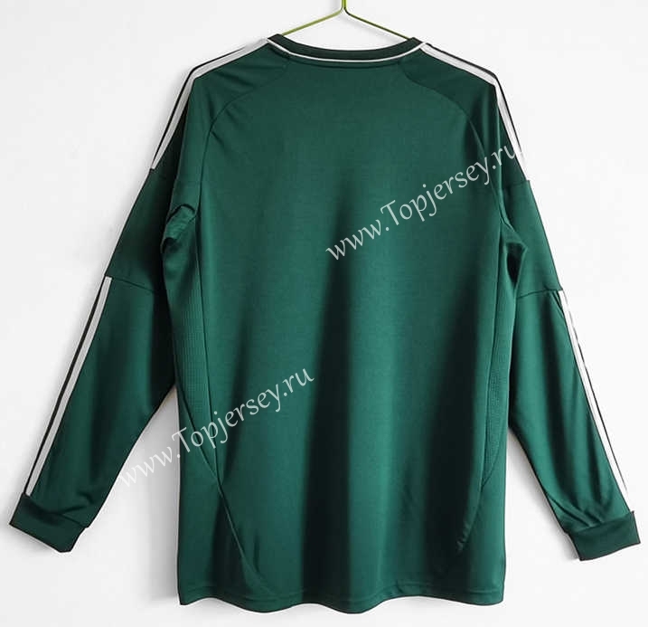 Retro Version 12-13 Real Madrid 2nd Away Green LS Thailand Soccer Jersey AAA-C1046