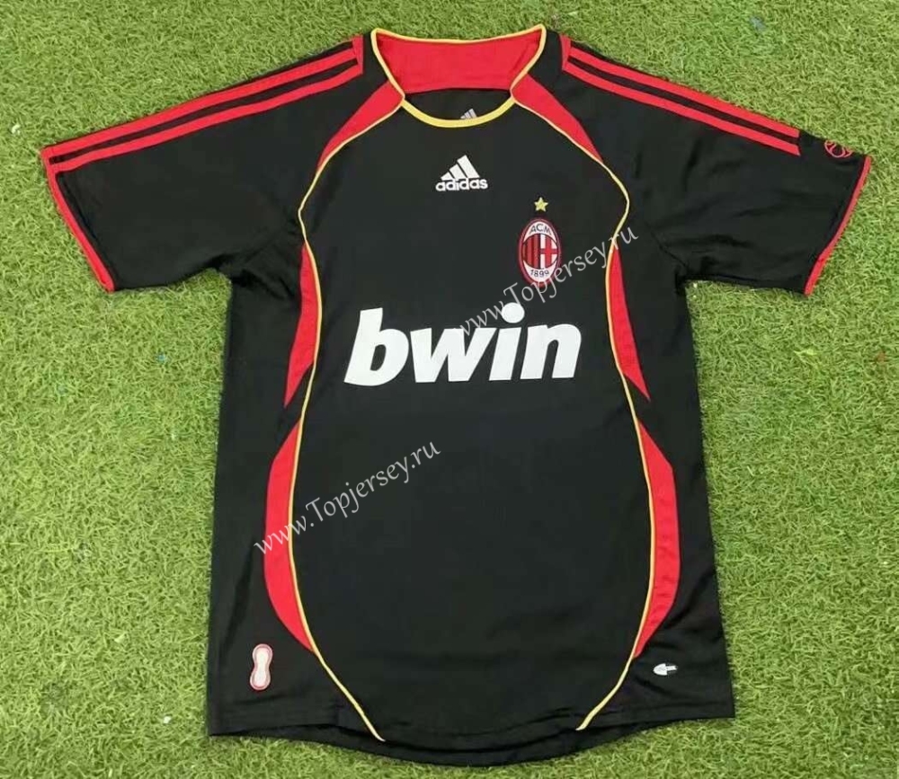 Retro Version 2006-2007 AC Milan 2nd Away Black Thailand Soccer Jersey AAA-503