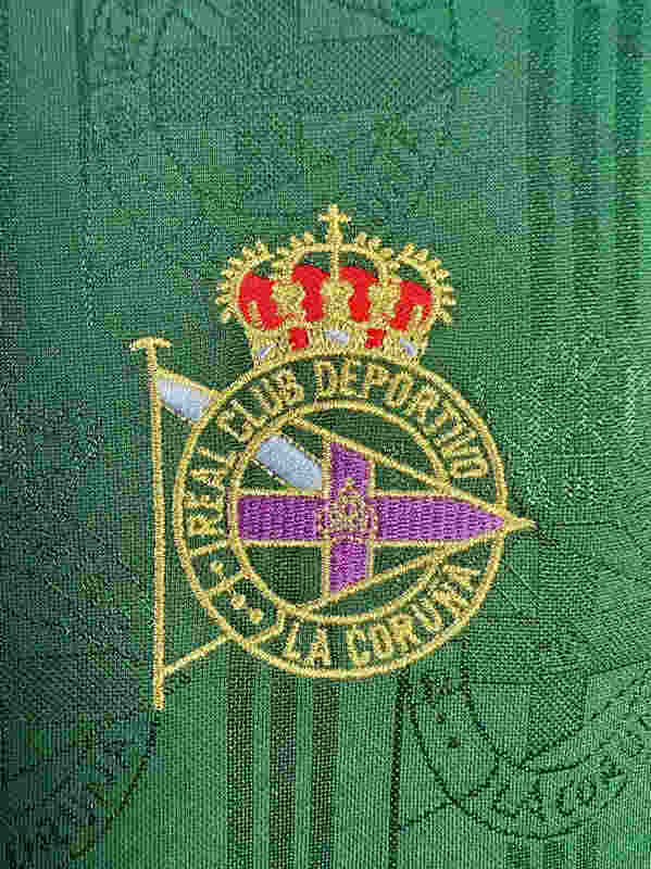 Retro Version 99-00 Deportivo La Coruña Away Green LS Thailand Soccer Jersey AAA-811