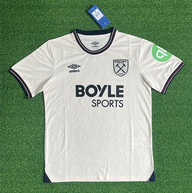 ( S-4XL ) 25-26 West Ham United Away White Thailand Soccer Jersey AAA-403