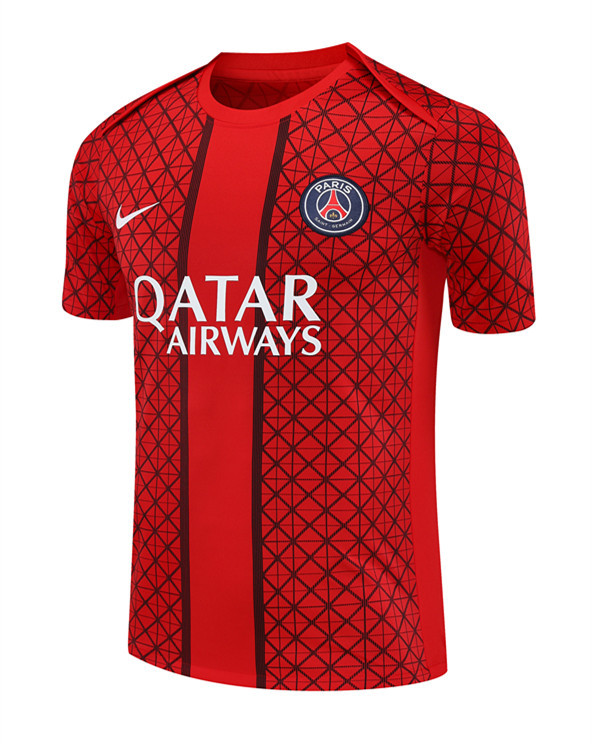 25-26 Paris SG Red Thailand Training Soccer Jersey-418