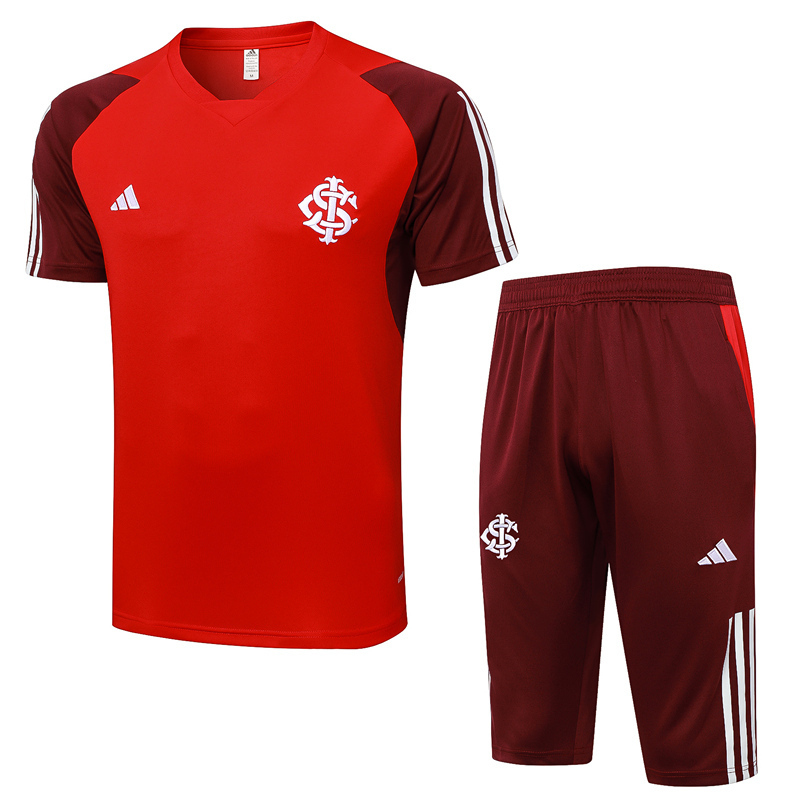 2024-2025 Brazil SC Internacional Red Short-Sleeve Thailand Soccer Tracksuit-815