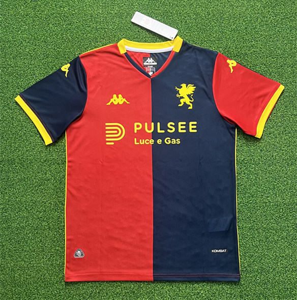 (S-4XL) 2025-2026 Genoa CFC Home Red&Blue Thailand Soccer Jersey AAA-403