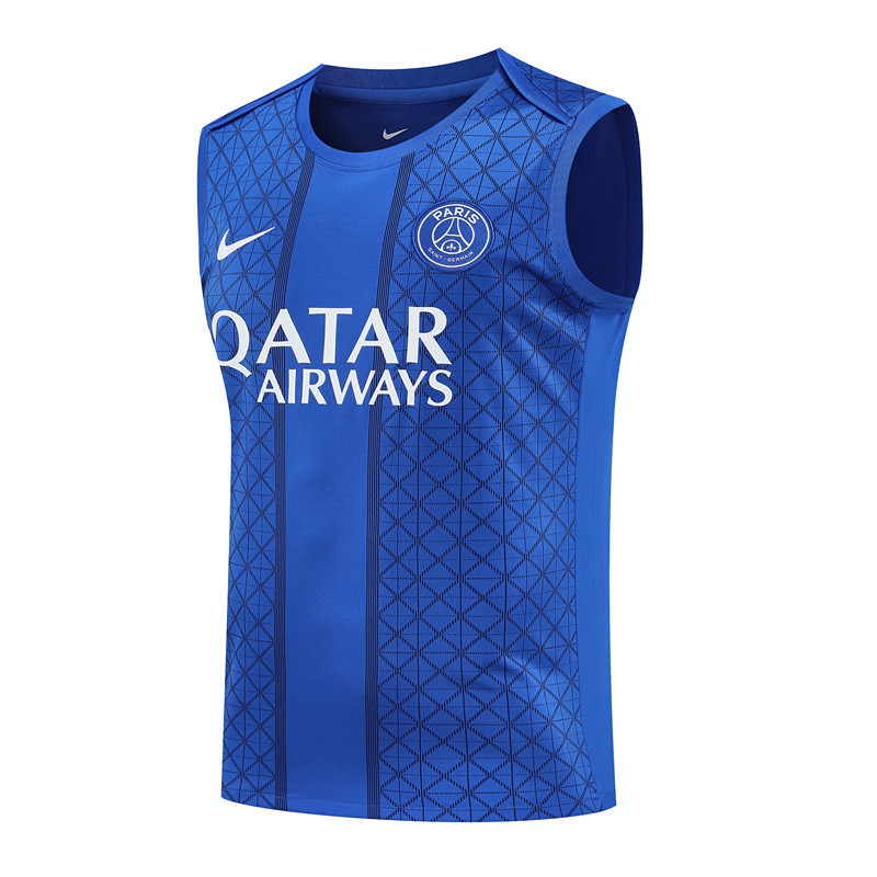 25-26 Paris SG Blue Thailand Training Soccer Vest Uniform-418