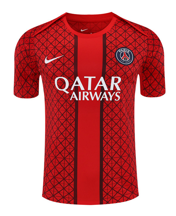25-26 Paris SG Red Thailand Training Soccer Jersey-418