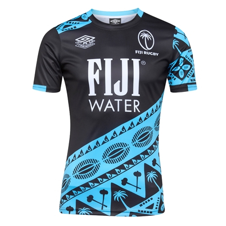 (S-5XL) 2025 Fiji Away Blue&Black Thailand Rugby Shirt