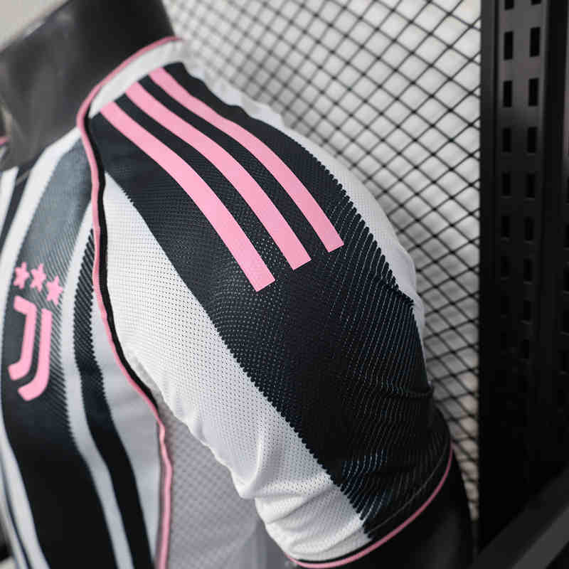 Player Version 2025-2026 Juventus Home Black&White Thailand Soccer Jersey AAA-888