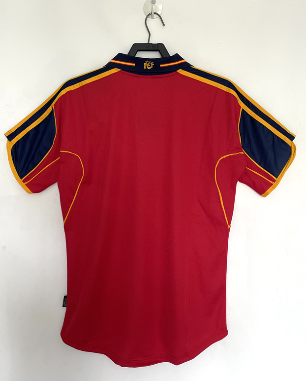 Retro Version 2000 Spain Home Red Thailand Soccer Jersey AAA-811