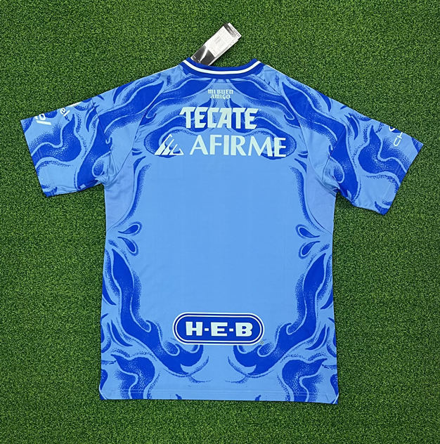 (S-4XL) 2025-2026 Tigres UANL Away Blue Thailand Soccer Jersey AAA-403