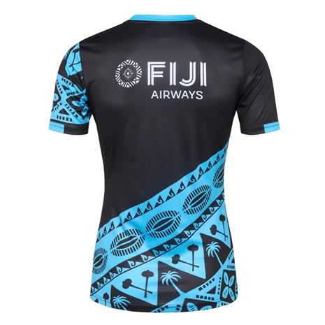 (S-5XL) 2025 Fiji Away Blue&Black Thailand Rugby Shirt
