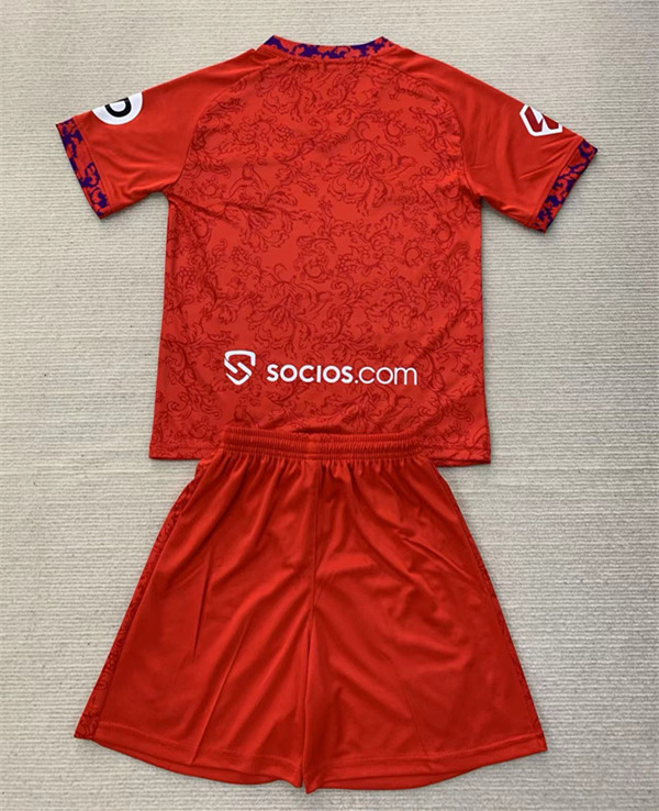 2024-2025 Sevilla Away Red Youth/Kids Soccer Uniform-AY