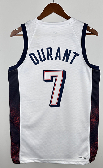 2024 Olympics USA White #7 NBA Jersey-311