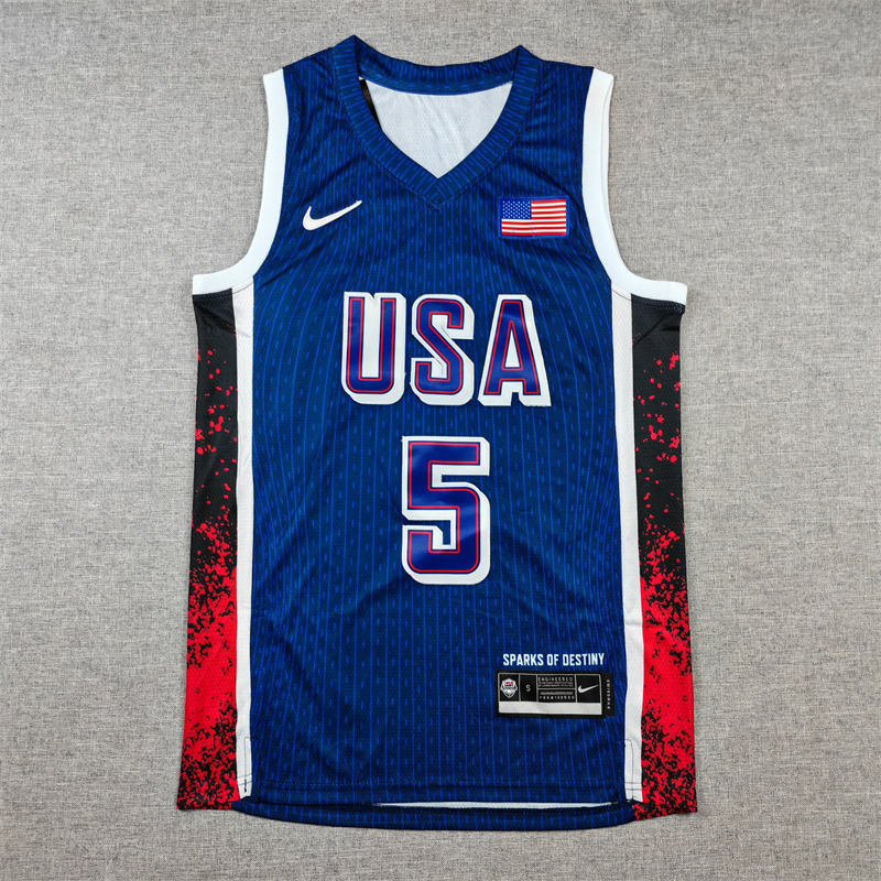 Dream Team USA Dark Blue #5 NBA Jersey-1380