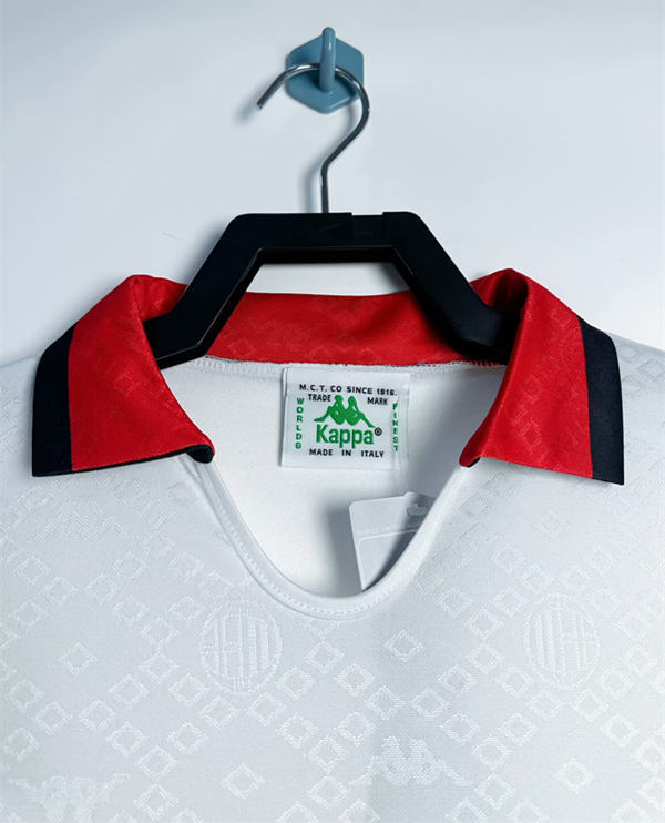 Retro Version 89-90 AC Milan Away White Thailand Soccer Jersey AAA-811