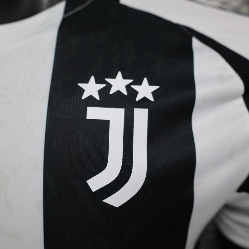 Player Version 2024-2025 Juventus Home Black&White Thailand Soccer Jersey AAA-888