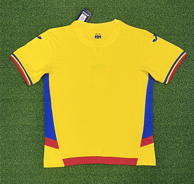 （S-4XL）2025-2026 Romania Home Yellow Thailand Soccer Jersey AAA-403
