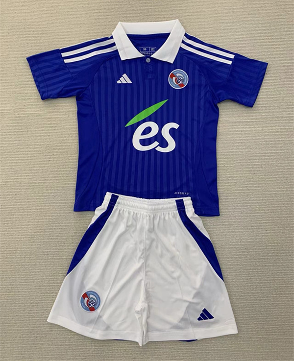2024-2025 RC Strasbourg Home Blue Soccer Uniform-AY