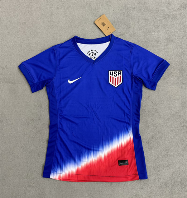 2024-2025 USA Away Blue Thailand Women Soccer Jersey AAA-4506