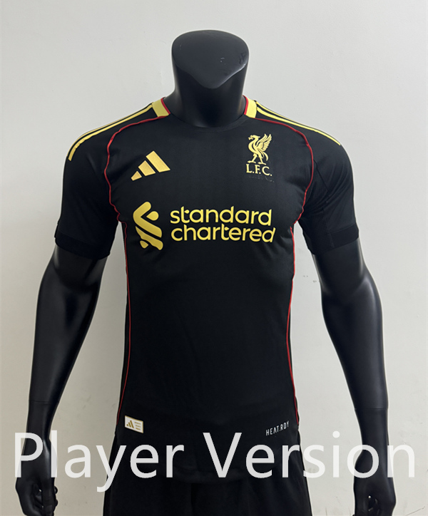 Player Version 2025-2026 Liverpool Black Thailand Training Soccer Jersey AAA-4506