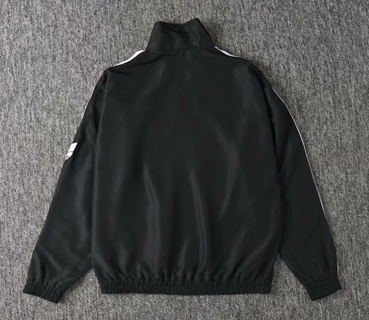 (S-3XL) 25-26 Casual Black Thailand Soccer Trench Coat-GB
