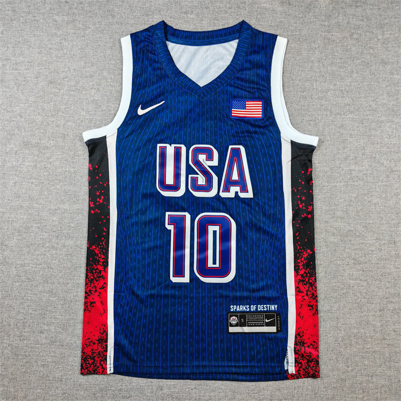 Dream Team USA Dark Blue #10 NBA Jersey-1380