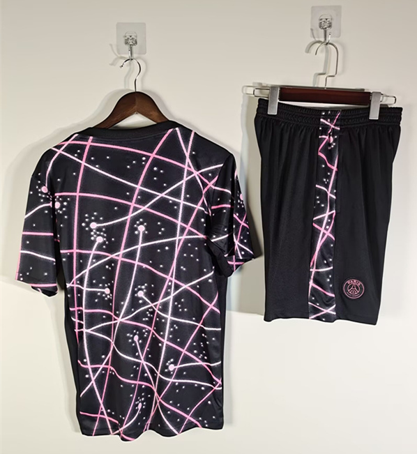 25-26 Paris SG Black&Pink Thailand Training Soccer Uniform-418