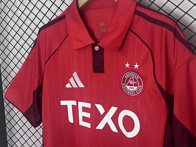 (S-4XL) 25-26 Aberdeen Home Red Thailand Soccer Jersey AAA-2044