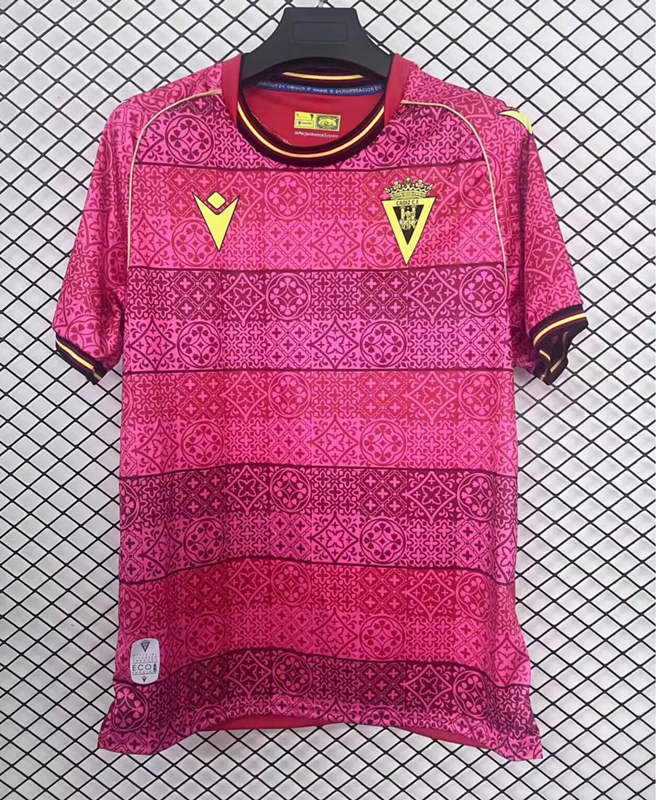 (S-4XL) 25-26 Cádiz CF Away Pink Thailand Soccer Jersey AAA-2044