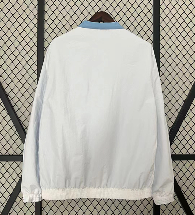 ( S-3XL) 2024-2025 Lazio Blue&White Double-Sided Wear Thailand Trench Coats-0255