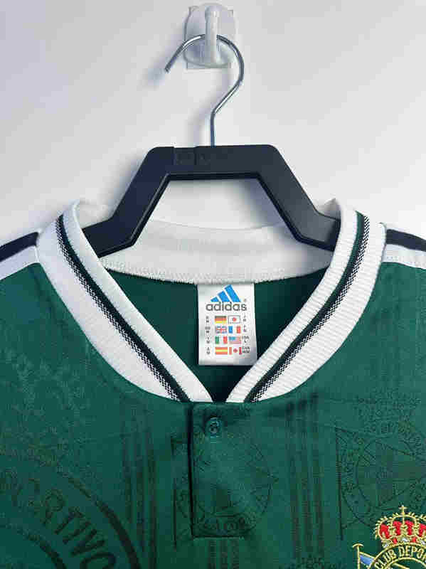 Retro Version 99-00 Deportivo La Coruña Away Green LS Thailand Soccer Jersey AAA-811