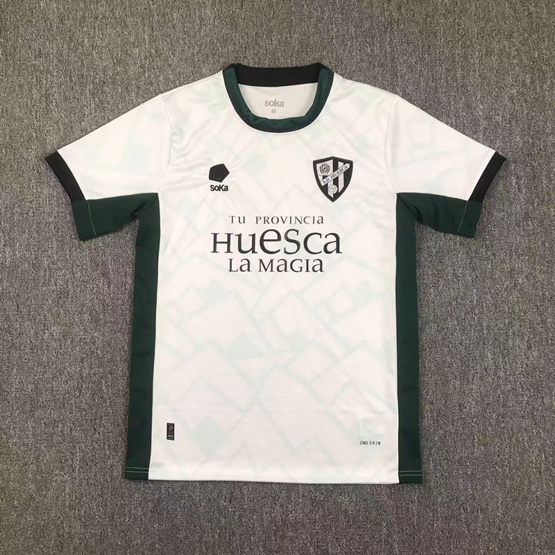 2024-2025 Huesca Away White Thailand Soccer Jersey AAA-417