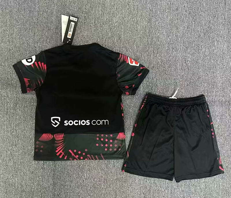 2024-2025 Sevilla 2nd Away Black Youth/Kids Soccer Uniform-2483