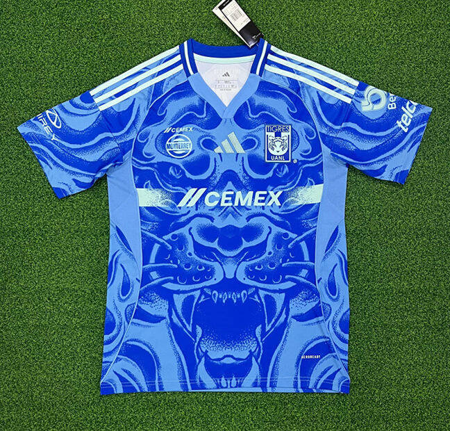 (S-4XL) 2025-2026 Tigres UANL Away Blue Thailand Soccer Jersey AAA-403