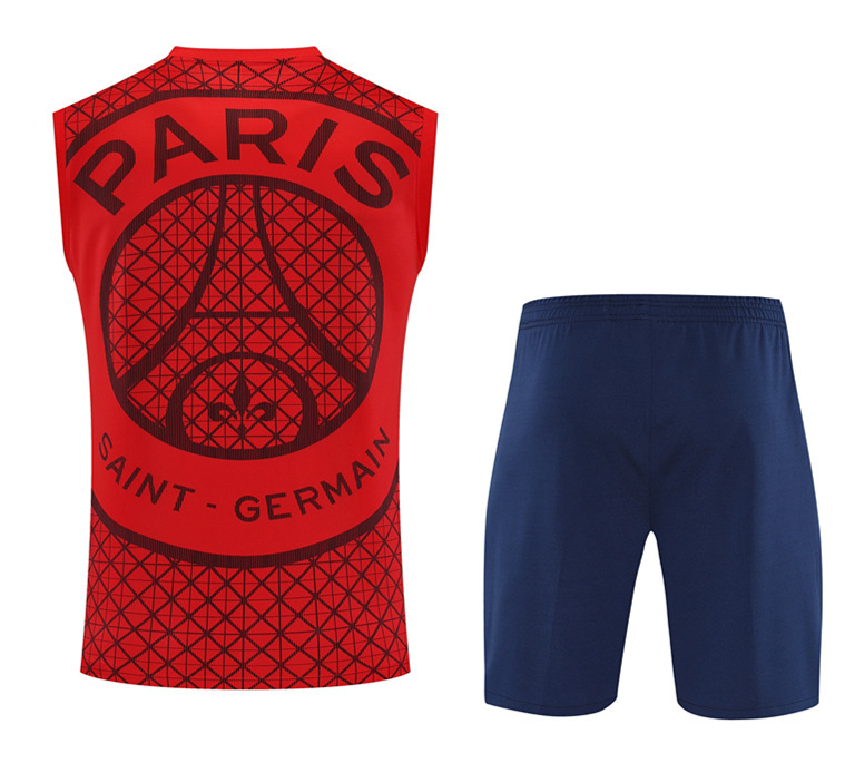 25-26 Paris SG Red Thailand Training Soccer Vest Uniform-418