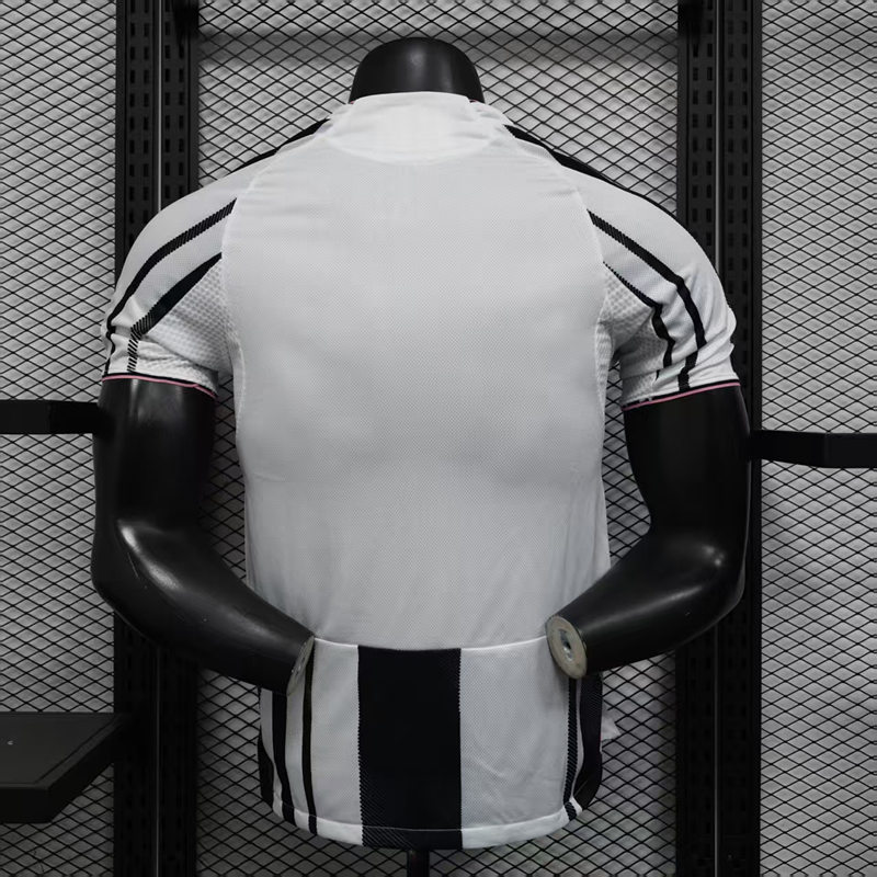 Player Version 25-26 Advertising Edition Juventus Home Black&White Thailand Soccer Jersey AAA-888