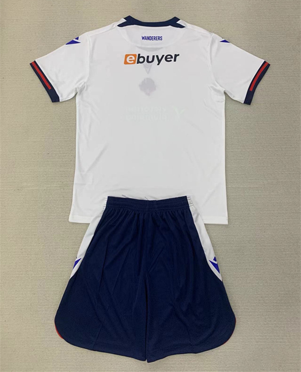 2024-2025 Bolton Wanderers Football Club Home White Kid/Youth Soccer Uniform-AY