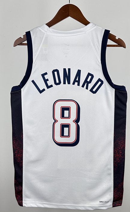 2024 Olympics USA White #8 NBA Jersey-311